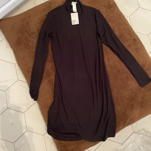 Ribbed turtle neck long sleeve dresses NEW